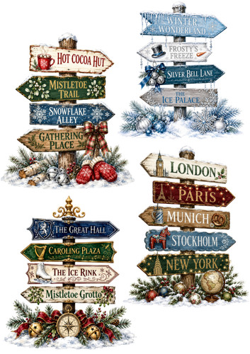 Beautiful christmas signpost - christmas,