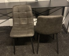 Christia Set of Two Grey Faux