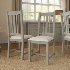 Solid Reclaimed Pine Dining Chairs Set Of 2 Limewashed Dining Room Furniture 