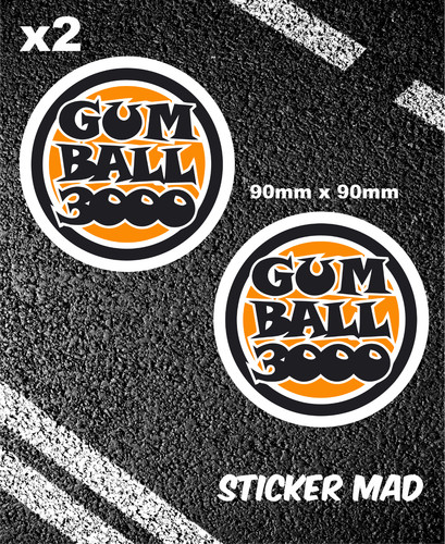 Gumball 3000 stickers 9cm - 3000,