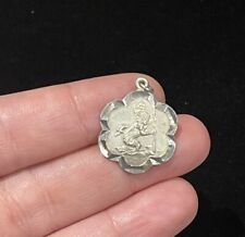 Vintage Small Sterling Silver St. Christopher Pendant-Saint Of Travellers 2g