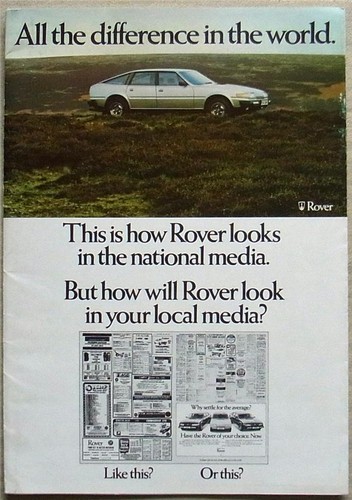 Rover sd1 dealer advertising - sd1,