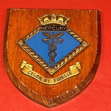 HMS Mercury wall shield plaque crest Royal Navy RN