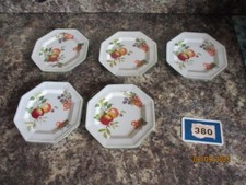 Vintage Retro Johnson Brothers Fresh Fruit Design Set of 5 Side Tea Plates 16cm