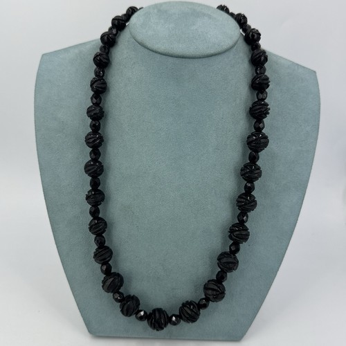 Antique whitby jet carved - whitby,