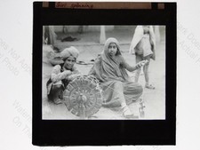 Indian Woman Spinning Wheel