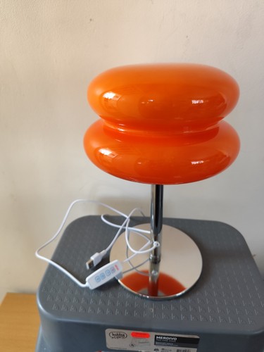 Orange retro mushroom table - orange,