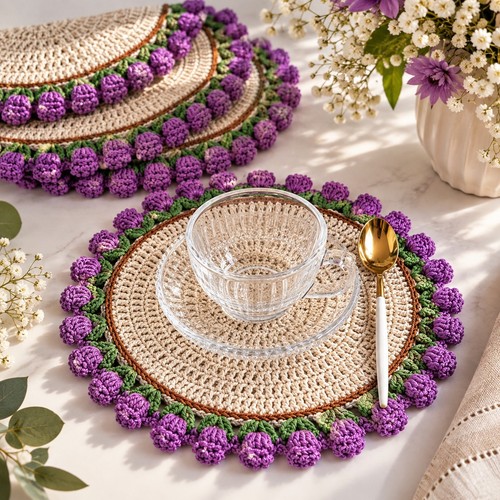 Handmade crochet cotton table - crochet,