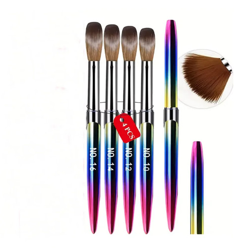 4pcs set kolinsky sable - kolinsky, powder