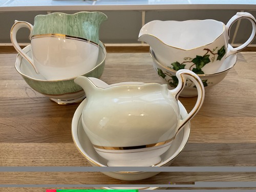 Mismatched bone china sugar - mismatched,