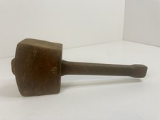 Vintage Carpenters Oak Headed Mallet With Oak Handle 13"