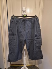 Urban Spirit Mens Grey Shorts with 8 Pockets, 2 with Zips size XXL