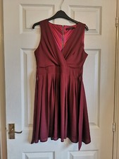 Tenki  red sleeveless cross fronted dress size 10