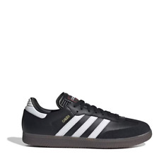 ADIDAS Mens Black & White Samba Leather Trainers UK 6.5 BRAND NEW