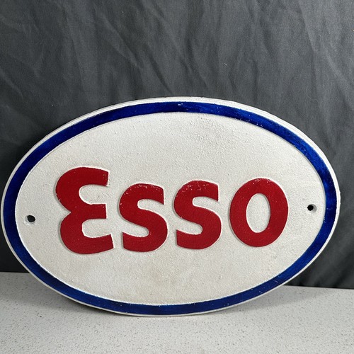 Esso cast iron sign - iron, plaque