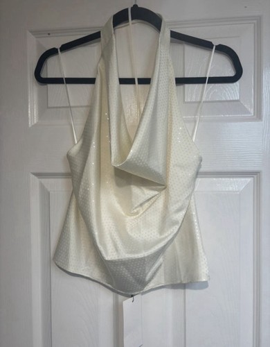 Zara sparkly halterneck top - zara,
