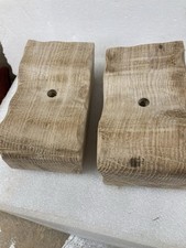 Pair Rustic Handmade Solid Oak