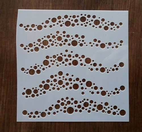 Spots wave stencil 130mm - wave, x