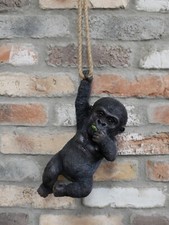 Quirky Resin Hanging Gorilla Monkey Garden Ornament Sculpture Statue Decor