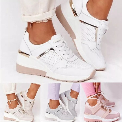 Ladies wedge hidden trainers - ladies,
