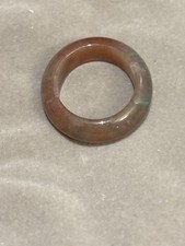 Natural Agate Unisex Band Ring