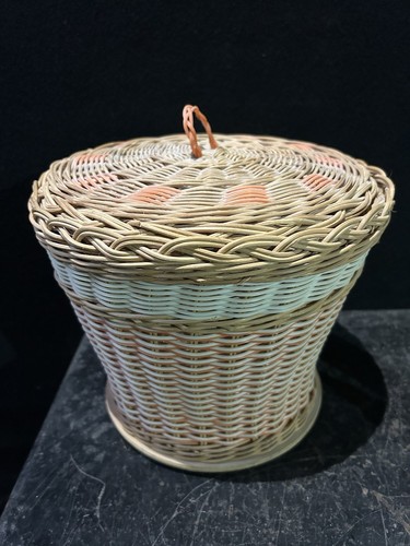 Vintage storage basket with - storage,