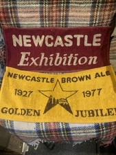 Newcastle Brown Ale Bar Towel & Newcastle Exhibition Vintage Beer towel Man Cave