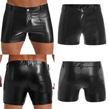UK Mens Wet Look Faux Leather