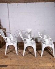 1950's Original Tolix Model C Armchairs Garden Dining Set