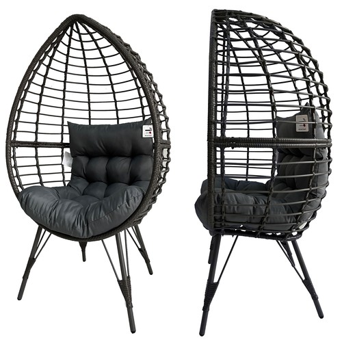 Rattan egg chair with soft - rattan,