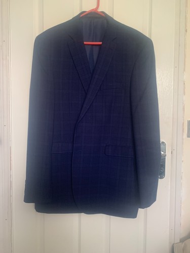 Moss bros blue subtle checked - bros,