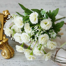 Silk 20heads Artificial Carnation Fake Flowers Bouquet Garden Plants Home Decor