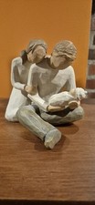 NEW Willow Tree New Life Mother Father & Newborn Baby Figurine 2000 Baby Shower 