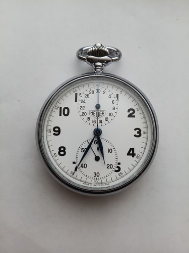 Heuer pocket watch valjoux - pocket, 5