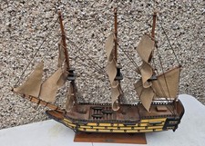 HMS VICTORY LARGE WOODEN SHIP MODEL L-25" H-21" £70