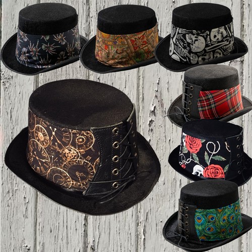 Steampunk top hat corset - steampunk,