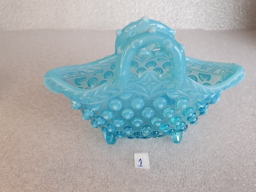 Antique blue pearline pressed - blue,