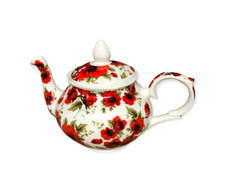 Poppy flower teapot fine bone - poppy,