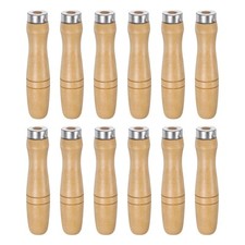 12pcs Wooden File Handle 4.72" Round Hole Handles with Collar for 14"-18" Files