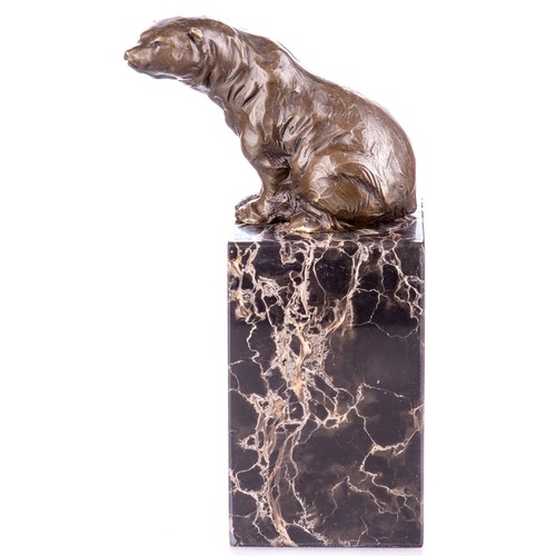 Bronze bear sculpture a - on,