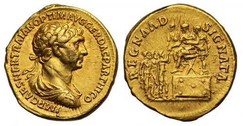 Trajan gold aureus rome - trajan,,