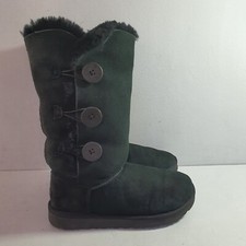 UGG Boots Triplet Classic Bailey Button Suede Wool Tall boots Size UK 5.5 US 7