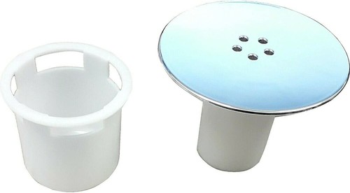 Chrome shower waste drain cap - chrome,