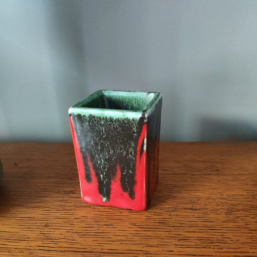 Vintage small square - , vase