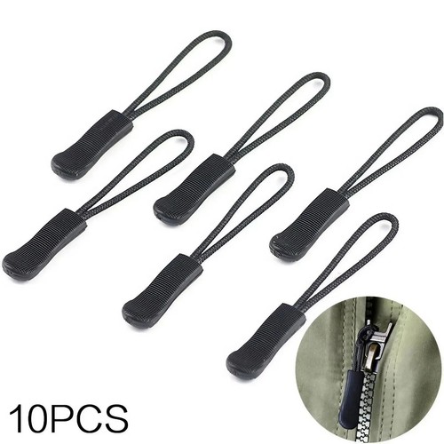 Black zip zipper - black, extender
