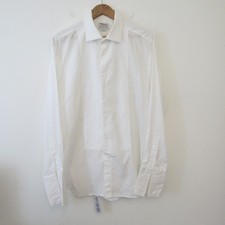 TM LEWIN Dinner Tuxedo Shirt 17.5 White Marcella Black Tie Evening London ..