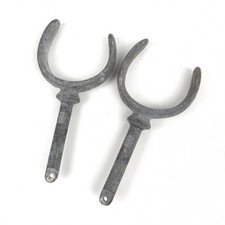 Pair Vintage Old Galvanised