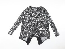 Label Lab Women's Black Animal Print Top Size 10