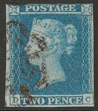 GB QV 1841 Two Penny Blue -