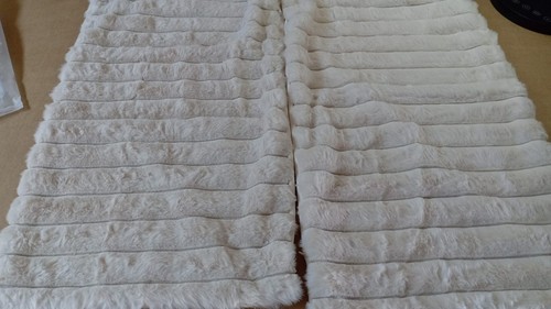 Throw blanket ribbed faux - throw, fur